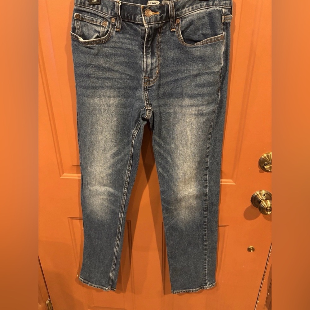 Old Navy Straight Built In Flex Jeans Men 31x32 Blue Straight Leg